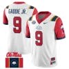 DeShawn Gaddie Jr Jersey #9 Ole Miss Rebels Football Flag Patch All Stitched White 2