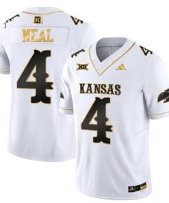 Devin Neal Jersey #4 Kansas Jayhawks Blackhawk Gold Vapor Football White Gold