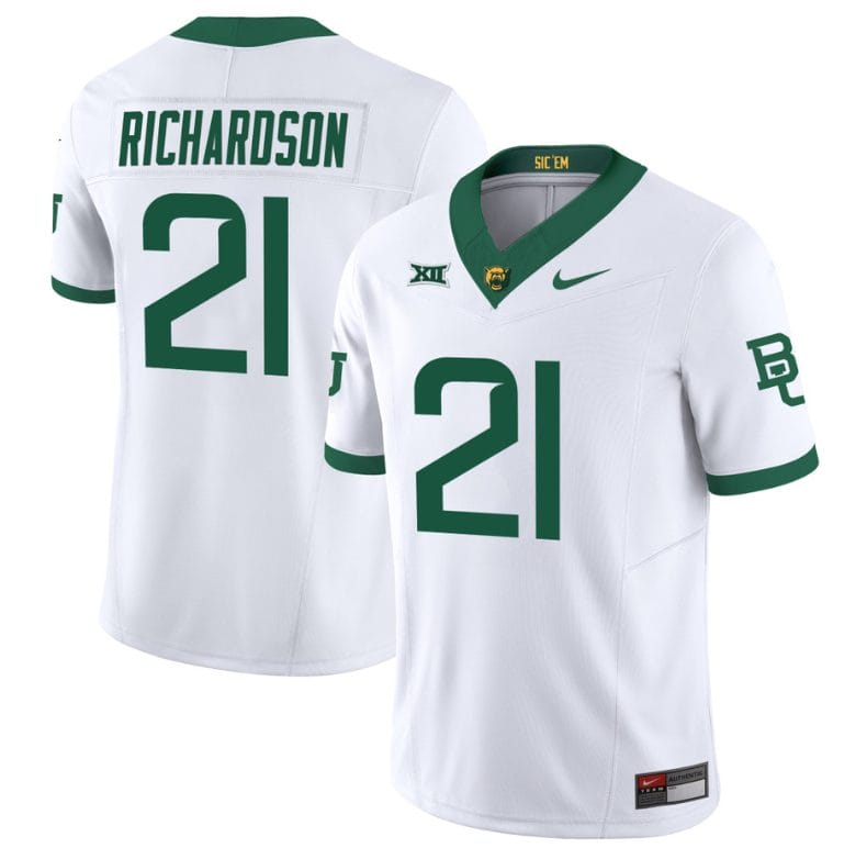 Dominic Richardson Jersey #21 Baylor Bears Vapor Limited College Football All Stitched White 1 Dominic Richardson Jersey #21 Baylor Bears Vapor Limited College Football All Stitched White