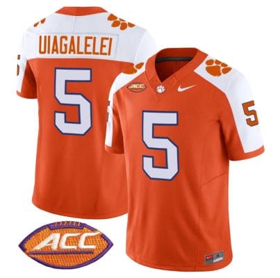 DJ Uiagalelei Jersey #5 Clemson Tigers Vapor Limited Acc Patch College Football Stitched Alternate