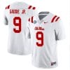 DeShawn Gaddie Jr Jersey #9 Ole Miss Rebels Football All Stitched White 7 DeShawn Gaddie Jr Jersey #9 Ole Miss Rebels Football All Stitched White