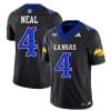 Devin Neal Jersey #4 Kansas Jayhawks Blackhawk Vapor Limited Football Black