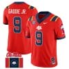 DeShawn Gaddie Jr Jersey #9 Ole Miss Rebels Football Flag Patch All Stitched Red 6 DeShawn Gaddie Jr Jersey #9 Ole Miss Rebels Football Flag Patch All Stitched Red