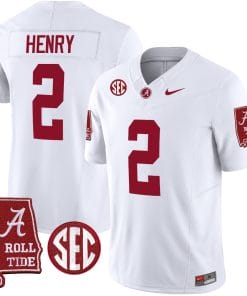 Derrick Henry Jersey #2 Alabama Crimson Tide Vapor Limited Football Alabama Map White
