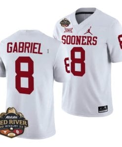 Dillon Gabriel Jersey #8 Oklahoma Sooners Allstate Red River Rivalry College Football Stitched White