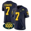 Donovan Edwards Jersey #7 Michigan Wolverines 1000 Wins Patch College Football Navy