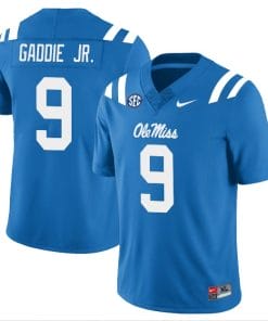 DeShawn Gaddie Jr Jersey #9 Ole Miss Rebels Football All Stitched Blue