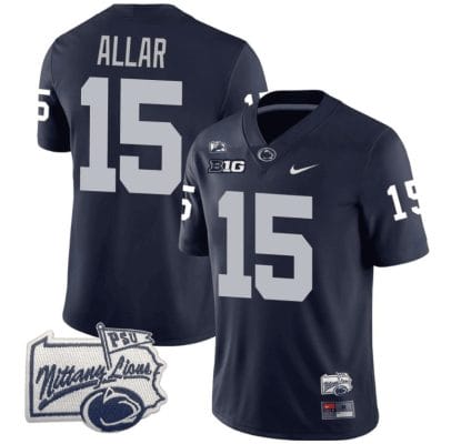 Drew Allar Jersey #15 Penn State Nittany Lions PSU Patch College Football All Stitched Navy