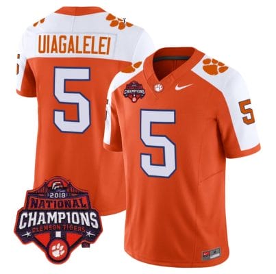 DJ Uiagalelei Jersey #5 Clemson Tigers Vapor Limited Champions Patch College Football Stitched Alternate