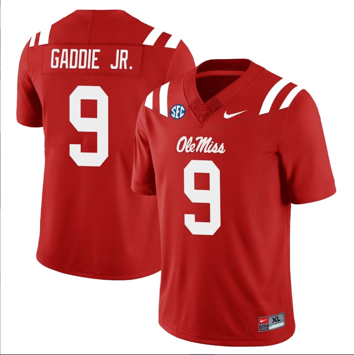 DeShawn Gaddie Jr Jersey #9 Ole Miss Rebels Football All Stitched Red 1 DeShawn Gaddie Jr Jersey #9 Ole Miss Rebels Football All Stitched Red