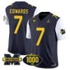 Donovan Edwards Jersey #7 Michigan Wolverines 1000 Wins Patch Vapor Limited Football White Sleeves