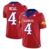 Devin Neal Jersey #4 Kansas Jayhawks Blackhawk Vapor Limited Football Red