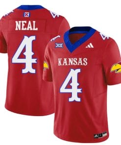 Devin Neal Jersey #4 Kansas Jayhawks Blackhawk Vapor Limited Football Red