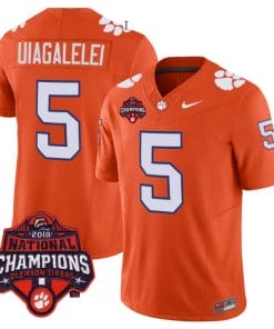 DJ Uiagalelei Jersey #5 Clemson Tigers Vapor Limited Champions Patch College Football Stitched Orange