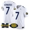 Donovan Edwards Jersey #7 Michigan Wolverines 1000 Wins Patch Vapor Limited Football White
