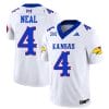 Devin Neal Jersey #4 Kansas Jayhawks Blackhawk Vapor Limited Football White