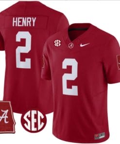 Derrick Henry Jersey #2 Alabama Crimson Tide Vapor Stitched Football Alabama Map Crimson