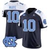 Drake Maye Jersey #10 North Carolina Tar Heels Vapor Limited College Football Navy Alternate 4 Drake Maye Jersey #10 North Carolina Tar Heels Vapor Limited College Football Navy Alternate