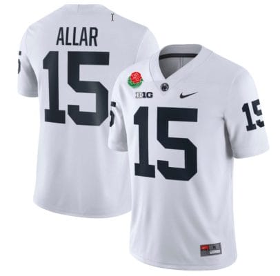 Drew Allar Jersey #15 Penn State Nittany Lions Rose Patch College Football All Stitched White