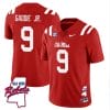 DeShawn Gaddie Jr Jersey #9 Ole Miss Rebels Football Ole Map All Stitched Red 7 DeShawn Gaddie Jr Jersey #9 Ole Miss Rebels Football Ole Map All Stitched Red