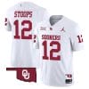 Drake Stoops Jersey #12 Oklahoma Sooners Vapor Limited College Football Stitched White