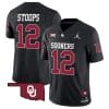Drake Stoops Jersey #12 Oklahoma Sooners Vapor Limited College Football Stitched Black