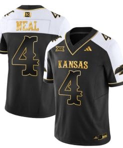 Devin Neal Jersey #4 Kansas Jayhawks Blackhawk Gold Vapor Football Alternate