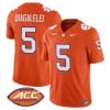 DJ Uiagalelei Jersey #5 Clemson Tigers Vapor Limited Acc Patch College Football Stitched Orange