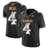 Devin Neal Jersey #4 Kansas Jayhawks Blackhawk Gold Vapor Football Black Limited