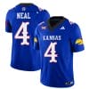 Devin Neal Jersey #4 Kansas Jayhawks Blackhawk Vapor Limited Football Royal