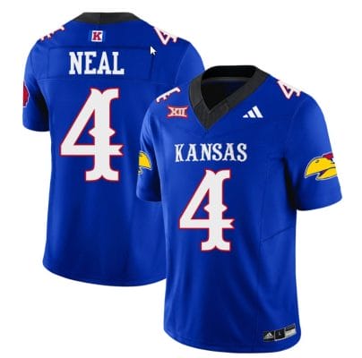Devin Neal Jersey #4 Kansas Jayhawks Blackhawk Vapor Limited Football Royal