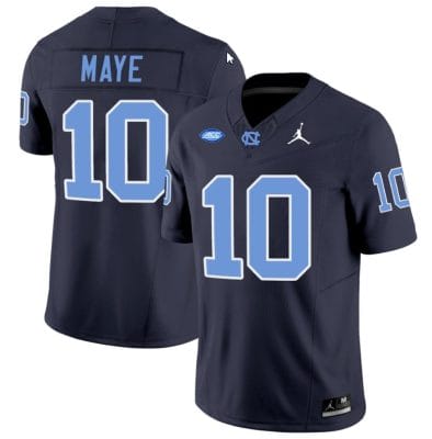 Drake Maye Jersey #10 North Carolina Tar Heels Vapor Limited College Football Navy