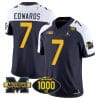 Donovan Edwards Jersey #7 Michigan Wolverines 1000 Wins Patch Vapor College Football Navy Alternate