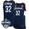 Donovan Clingan Jersey #31 UConn Huskies 2023 National Champions College Basketball Navy