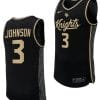Darius Johnson Jersey #3 UCF Knights Replica College Basketball Uniform Black