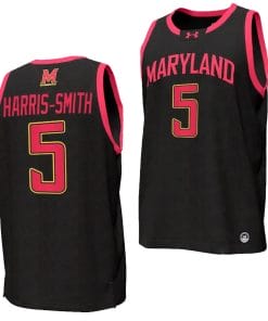 DeShawn Harris Smith Jersey #5 Maryland Terrapins College NIL Replica Basketball Black