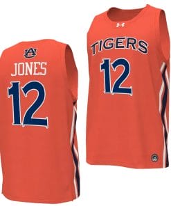 Denver Jones Jersey #12 Auburn Tigers College Basketball Replica Orange