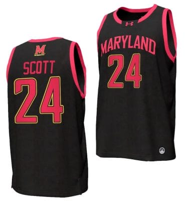 Donta Scott Jersey #24 Maryland Terrapins College NIL Replica Basketball Black