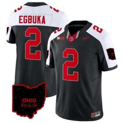 Emeka Egbuka Jersey #2 Ohio State Buckeyes College Football Stitched Vapor Limited Ohio Patch Black Alternate