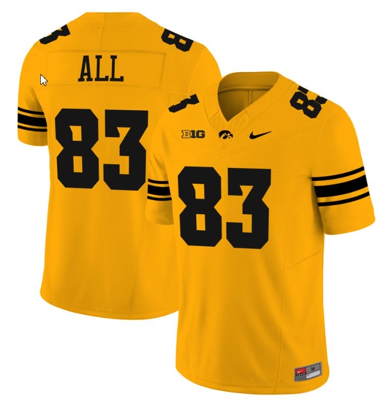 Erick All Jersey #83 Iowa Hawkeyes Vapor Limited College Football Gold 1 Erick All Jersey #83 Iowa Hawkeyes Vapor Limited College Football Gold