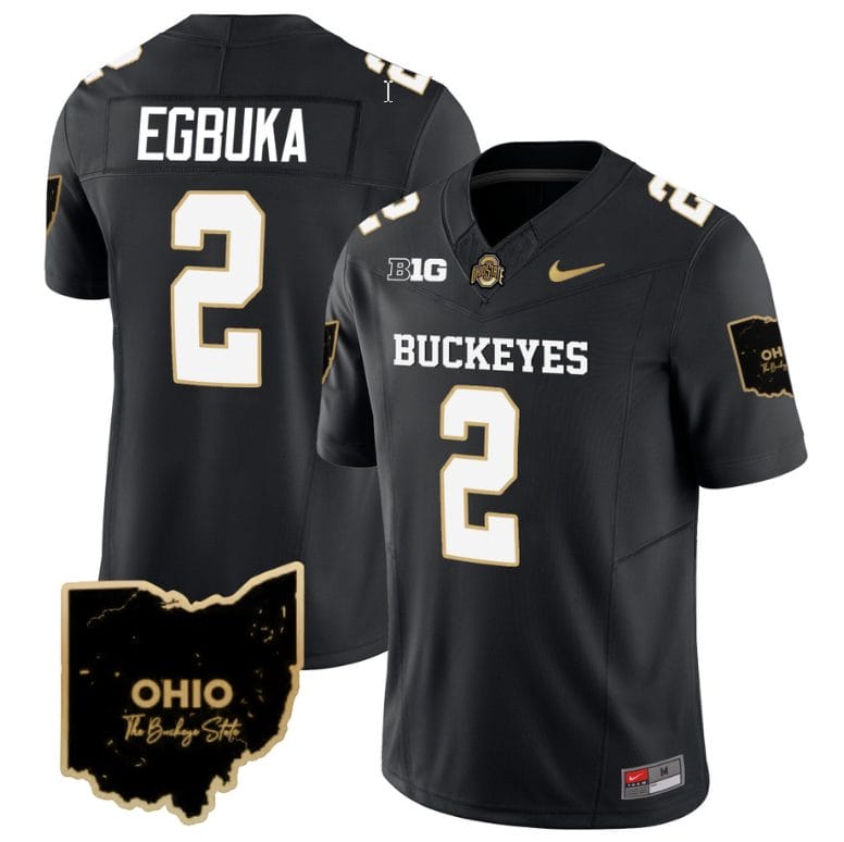 Emeka Egbuka Jersey #2 Ohio State Buckeyes College Football Stitched Special Vapor Limited Black 1 Emeka Egbuka Jersey #2 Ohio State Buckeyes College Football Stitched Special Vapor Limited Black
