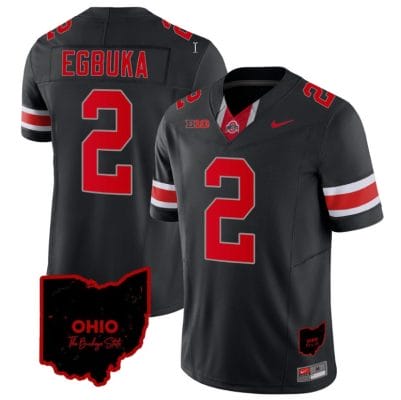 Emeka Egbuka Jersey #2 Ohio State Buckeyes College Football Stitched Vapor Limited Ohio Patch Black