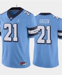 Elijah Green Jersey #21 North Carolina Tar Heels College Football All Stitched Blue
