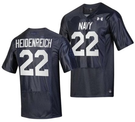 Eli Heidenreich Jersey #22 Navy Midshipmen Silent Service Replica College Football Navy