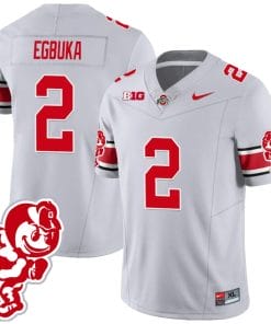 Emeka Egbuka Jersey #2 Ohio State Buckeyes Football 2023 Stitched Brutus Buckeye Patch Gray