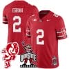 Emeka Egbuka Jersey #2 Ohio State Buckeyes Football Stitched Brutus Buckeye Patch Scarlet