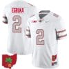 Emeka Egbuka Jersey #2 Ohio State Buckeyes Football Stitched Ohio Map Patch White