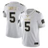 Graham Mertz Jersey #5 Wisconsin Badgers Gold Vapor College Football White Gold