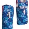 Gradey Dick Jersey #4 Kansas Jayhawks Bill Self Game College Basketball Blue Maui Strong