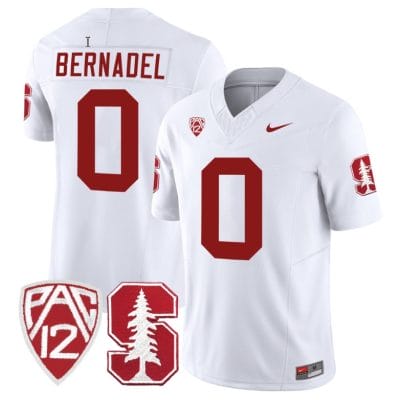 Gaethan Bernadel Jersey #0 Standford Cardinal Jersey Vapor Limited College Football White